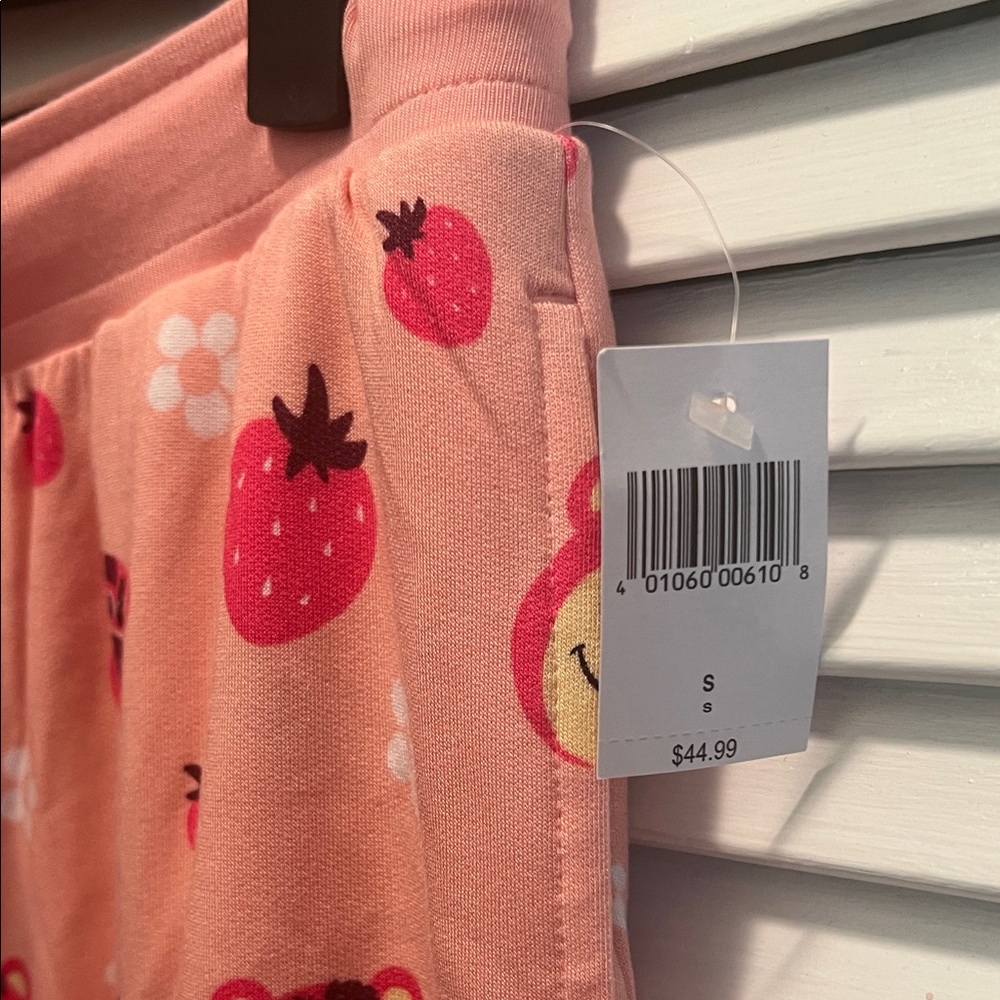 #1434** Pink Bear Print Soft Material Pants - Picture 3 of 7
